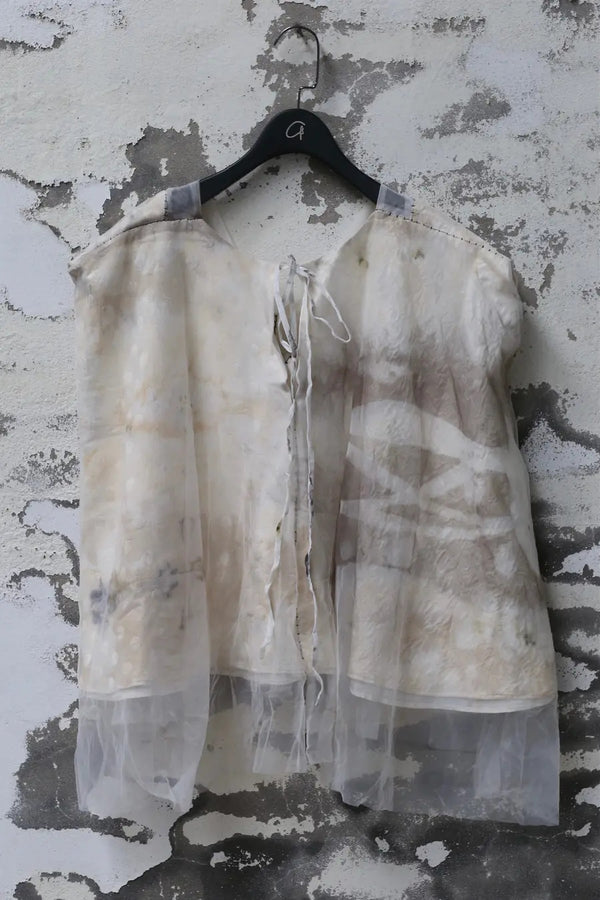 MUTEDANCE V-neck flower dyed yarn vest MD23SS68 PM71